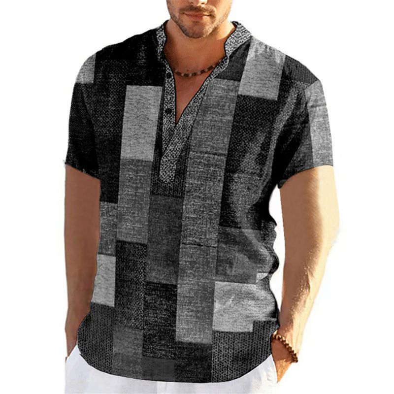 Herren Poloshirt POLO Shirt Zip Kontrast Kragen Kurzarm Slim Fit Hemd Polohemd Neu