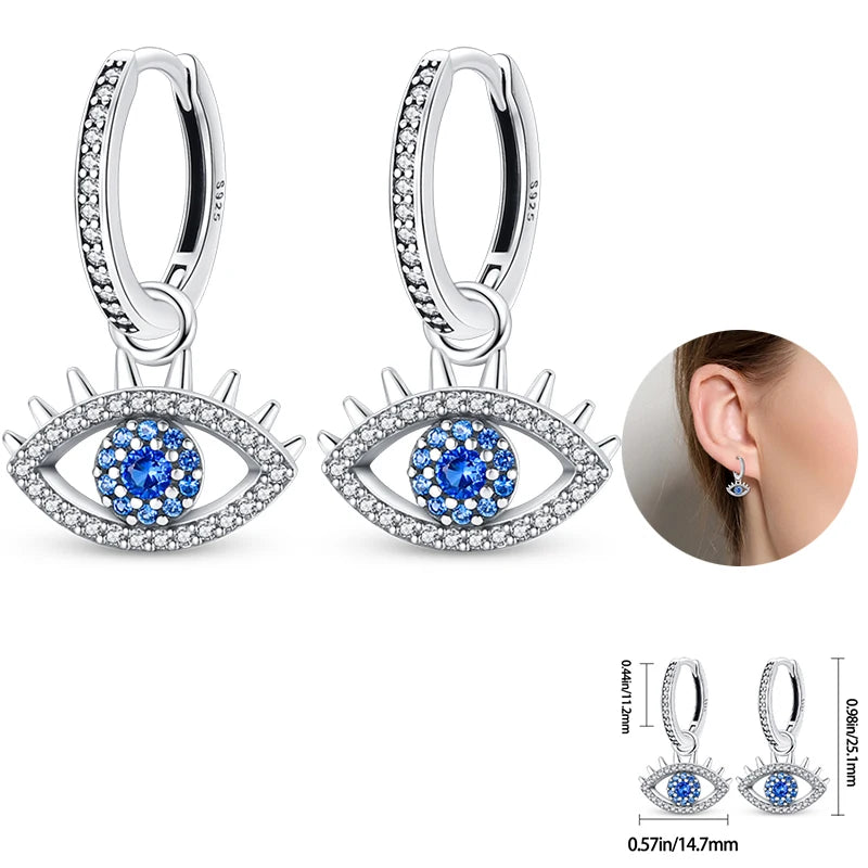 Creolen 925 Silber Ohrringe Zirkonia | Hypoallergen | Luxus Ohrstecker Geschenk