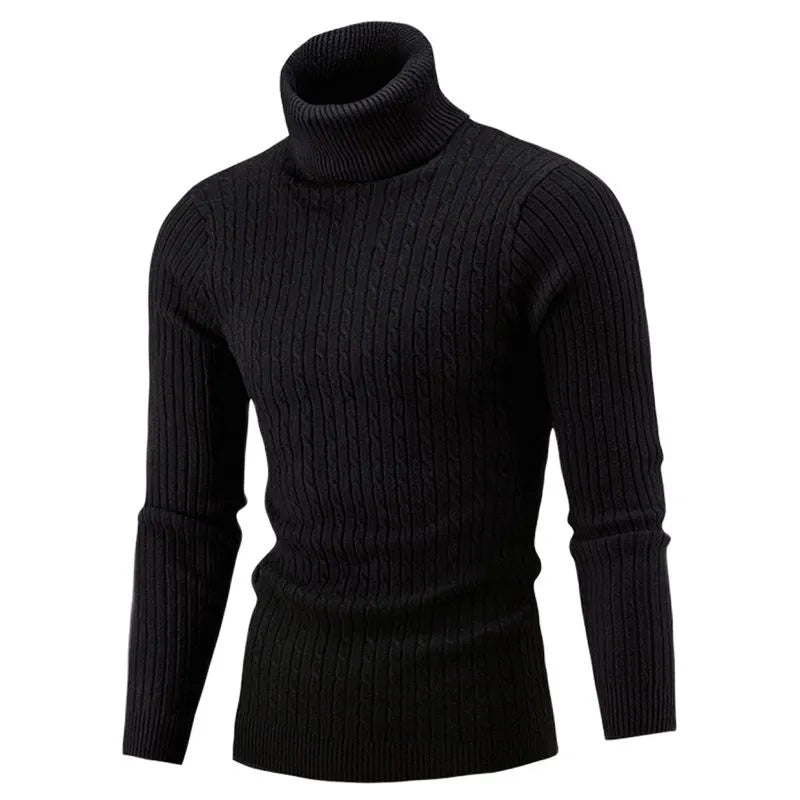 Herren Rollkragen Pullover Sweatshirt Pulli Zipper Sweater Shirt Langarmshirt
