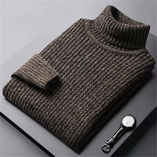 Herren Rollkragen Pullover Sweatshirt Pulli Zipper Sweater Shirt Langarmshirt