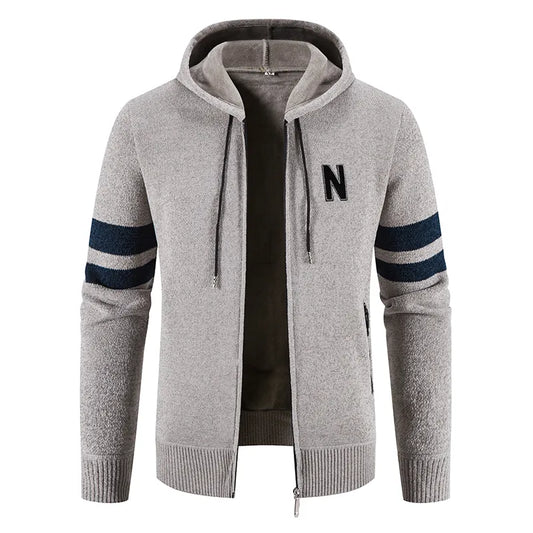 Herren Herbst Jacke Übergangsjacke Hoodie Sweatjacke Outdoor Zipper Sweater NEU