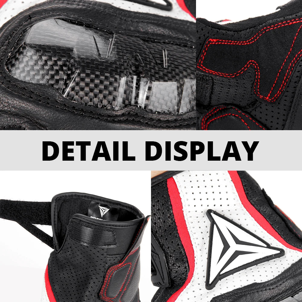 Motorradhandschuhe mit Knöchelprotektor Herren Motorrad Handschuhe Touchscreen