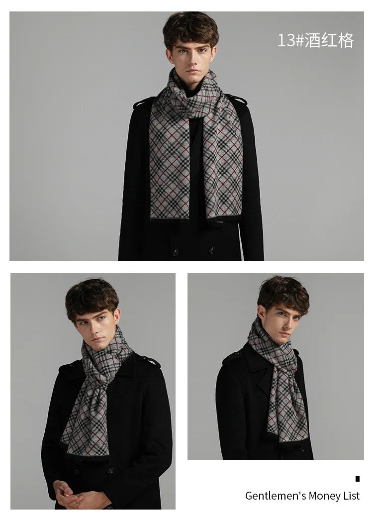 Herren Schal Winterschal Stola Schlauchschal Halstuch Wollschal Strickschal Loop