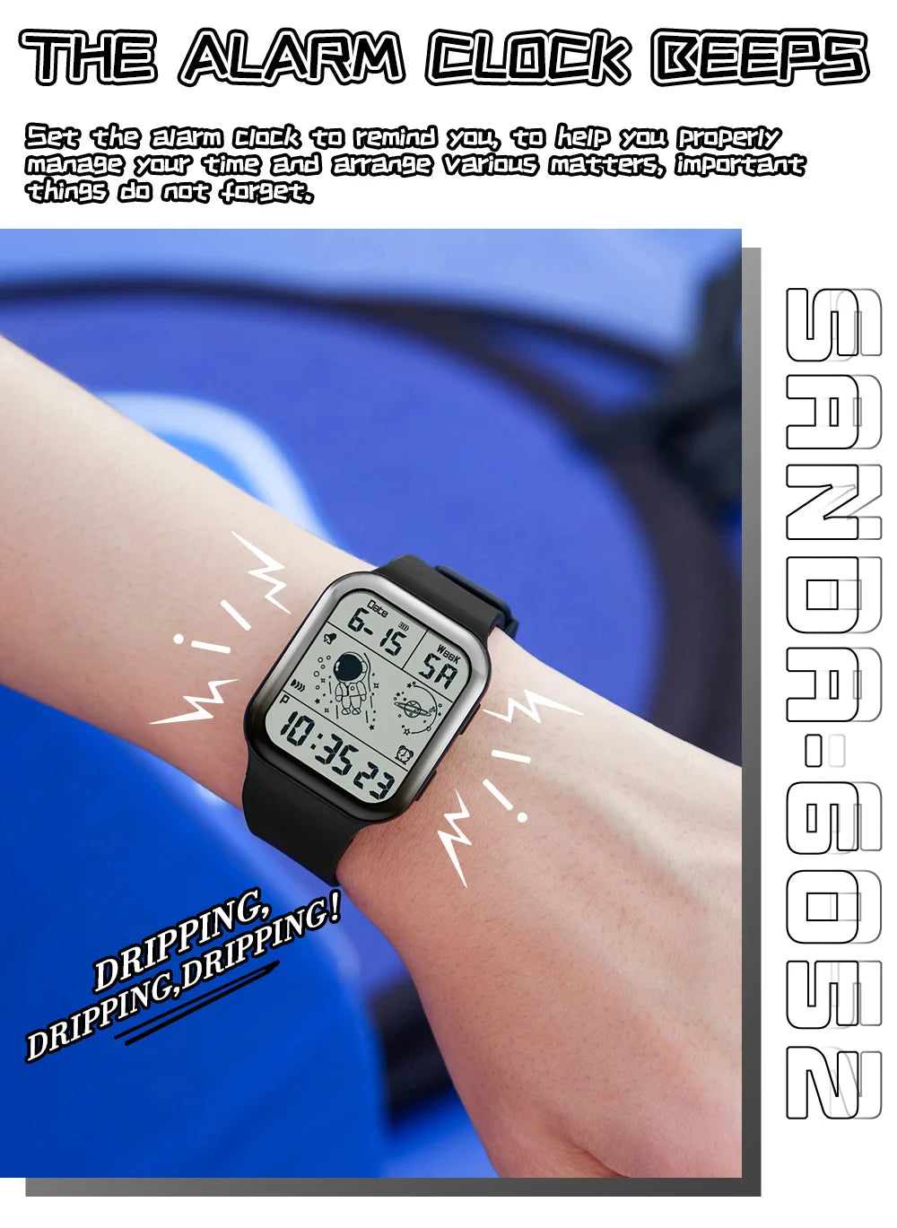 Herren Armbanduhr Digital Uhr Silber Edelstahl Quarzuhr Luxus Chronograph