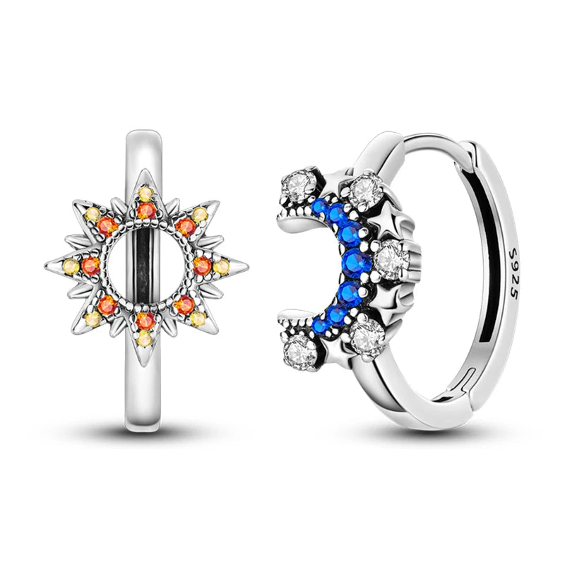 Creole Argento 925 Sterling Zirconi | Orecchini Eleganti Ipoallergenici Regalo