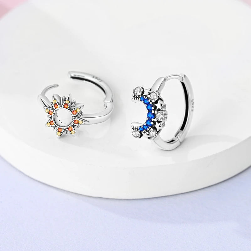 Creole Argento 925 Sterling Zirconi | Orecchini Eleganti Ipoallergenici Regalo
