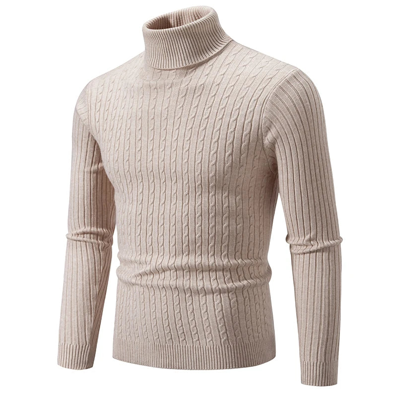 Herren Rollkragen Pullover Sweatshirt Pulli Zipper Sweater Shirt Langarmshirt