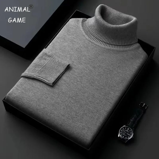 Herren Rollkragen Pullover Sweatshirt Leichter Pulli Sweater Shirt Langarmshirt