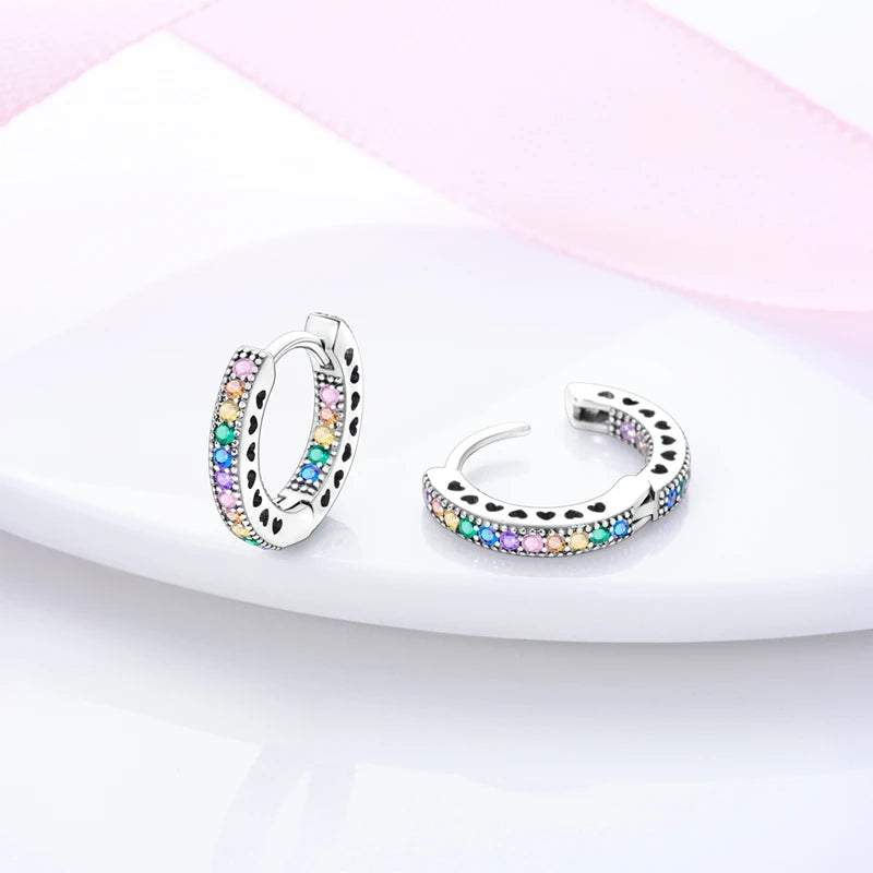 Creolen 925 Silber Ohrringe Zirkonia | Hypoallergen | Luxus Ohrstecker Geschenk