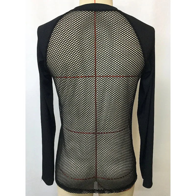Fetisch Fashion Männer Oberteil Sexy Shirt Herren Body Hemd Transparent Clubwear