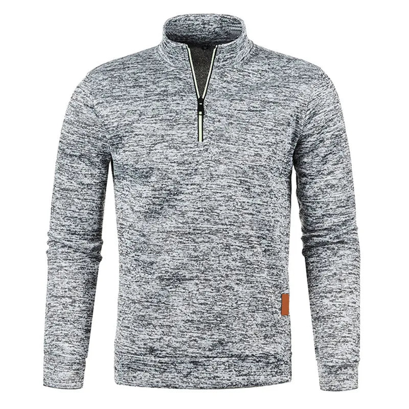 Herren Pullover Sweatshirt Troyer Pulli Sweater Stehkragen Zipper Langarmpulli