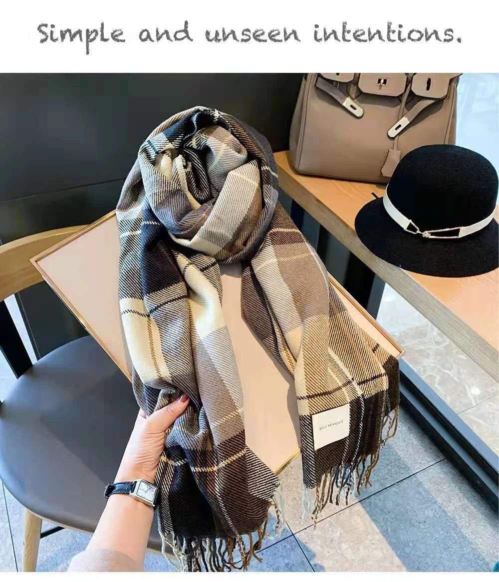 Damen Schal Winterschal Stola Schlauchschal Halstuch Wollschal Strickschal Loop
