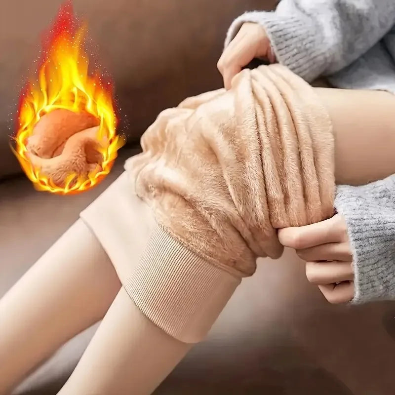 Frauen Winter Strumpfhose Hose Warm Thermohose Innenfleece Blickdichte Leggins