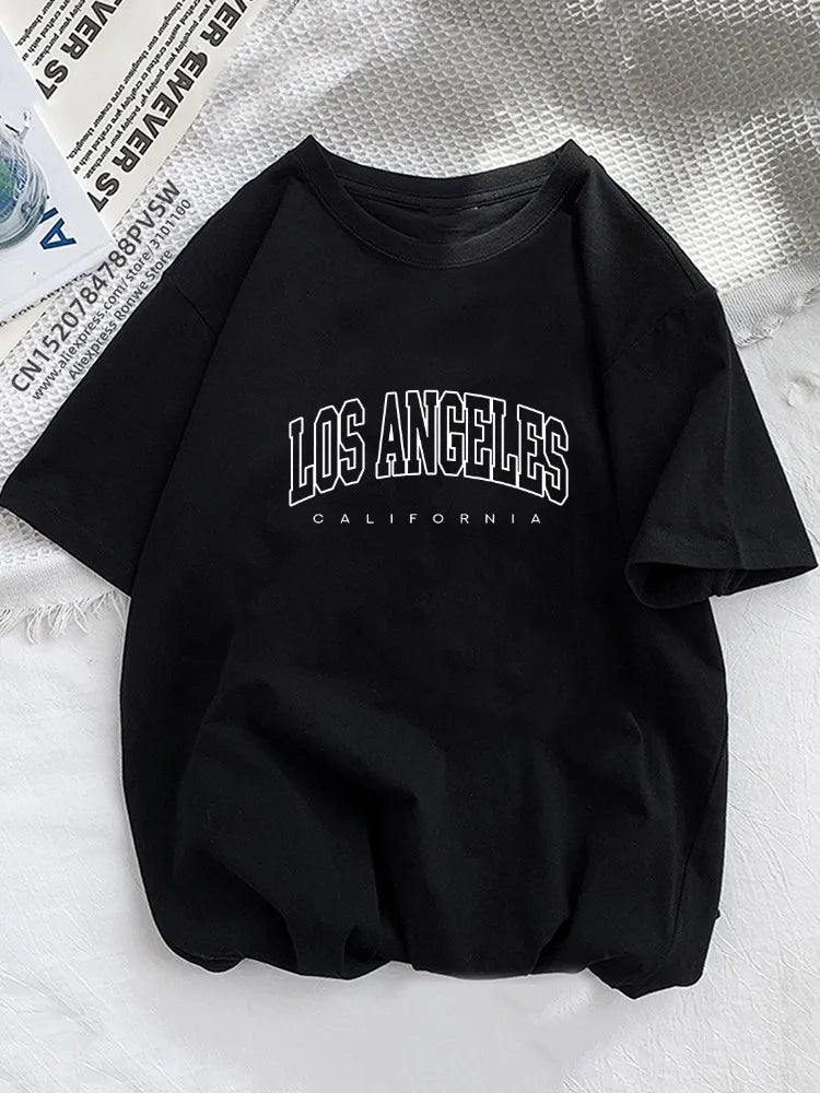 Damen Sommer Top Brooklyn Hipster T-Shirt Rundhals Streetwear lockeres Damentop