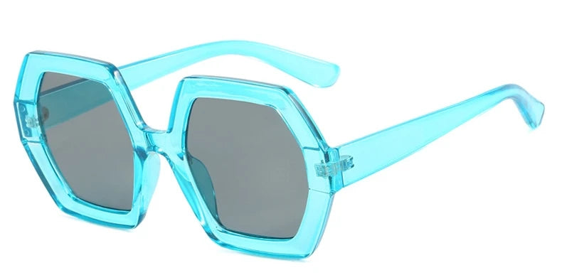 Damen Sonnenbrille Designer Luxus Brille Runde Übergröße Gläser Vintage UV400