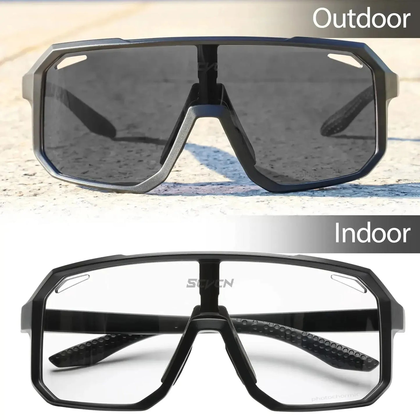 Fahrradbrille Klare Sonnenbrille polarisierte Brille Multi Color Spiegelbrille
