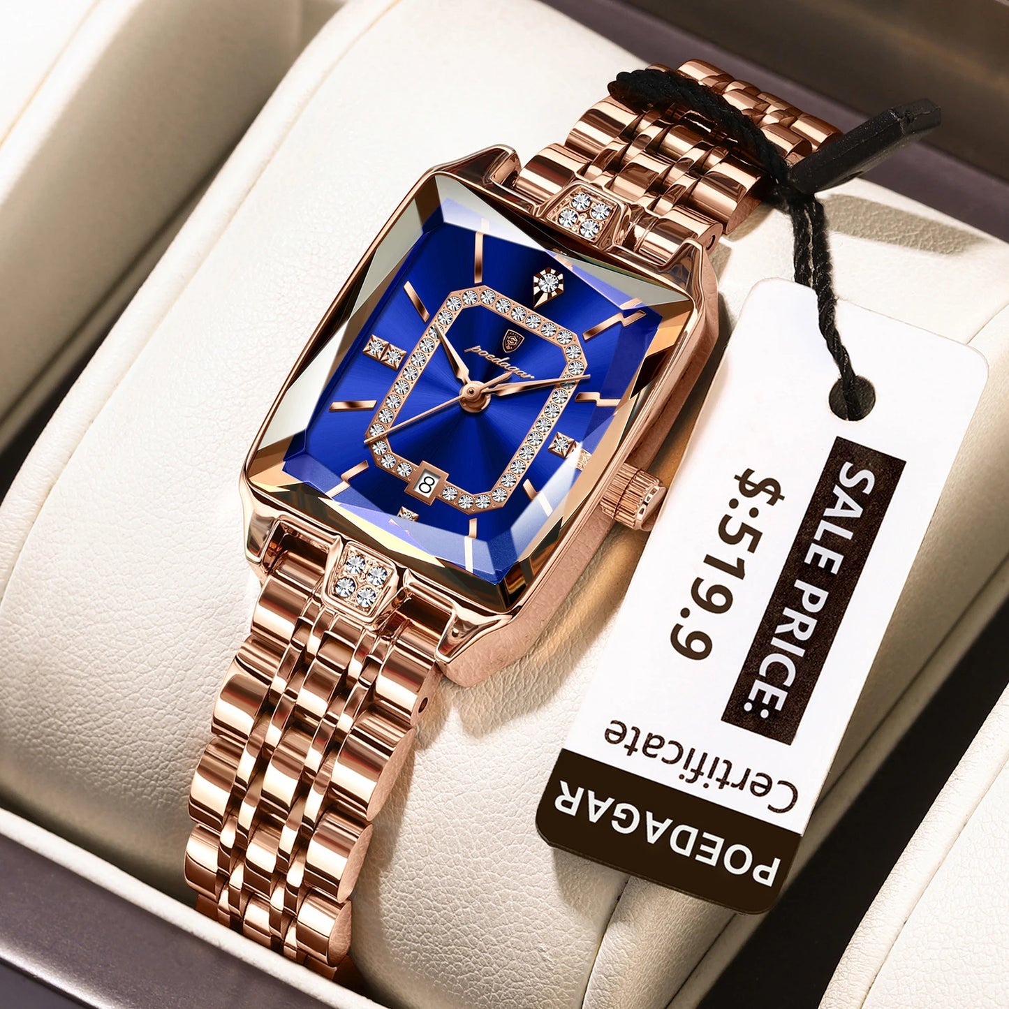 Orologio da Polso Donna Quarzo Quadrante Acciaio Inossidabile Classico Elegante