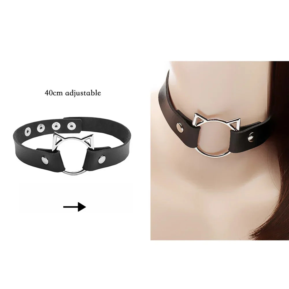 Sexy Halsband Harness Kette BH Gürtel  Punk Goth Frauen Bdsm Bondage Chocker