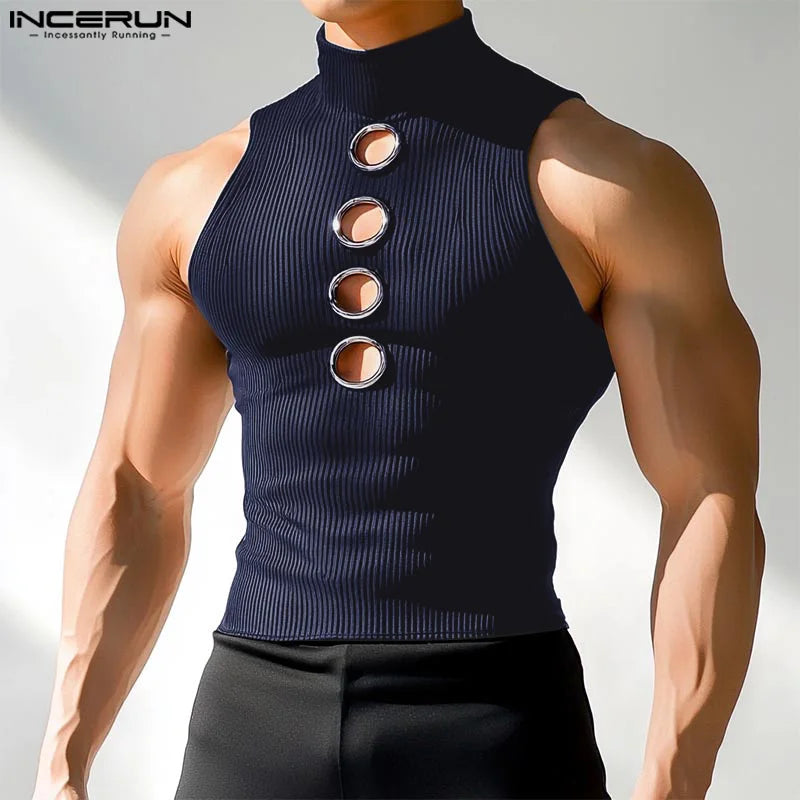 Herren Oberteil Ärmellos Tank Top Sexy Shirt Clubwear Muskel T-Shirt Unterhemd