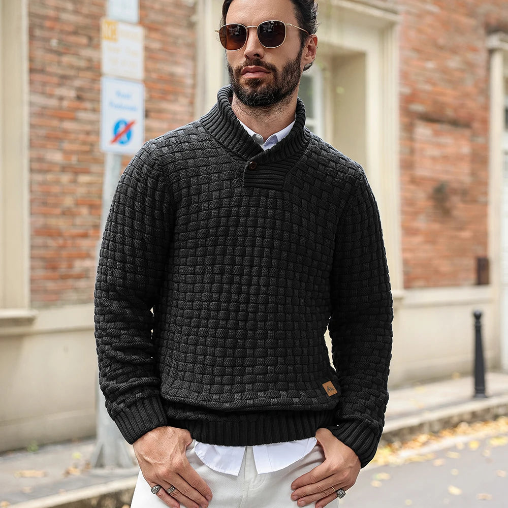 Herren Pullover Sweatshirt Troyer Pulli Sweater Stehkragen Zipper Langarmpulli