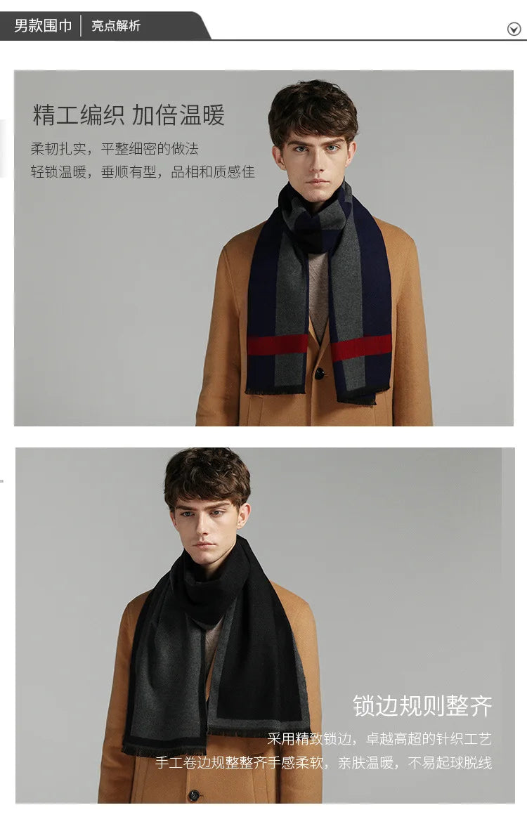 Herren Schal Winterschal Stola Schlauchschal Halstuch Wollschal Strickschal Loop