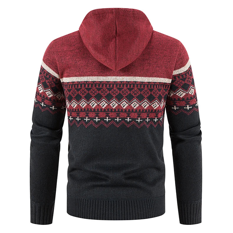 Herren Herbst Jacke Übergangsjacke Warme Sweatjacke Zipper Sweater Strickjacke
