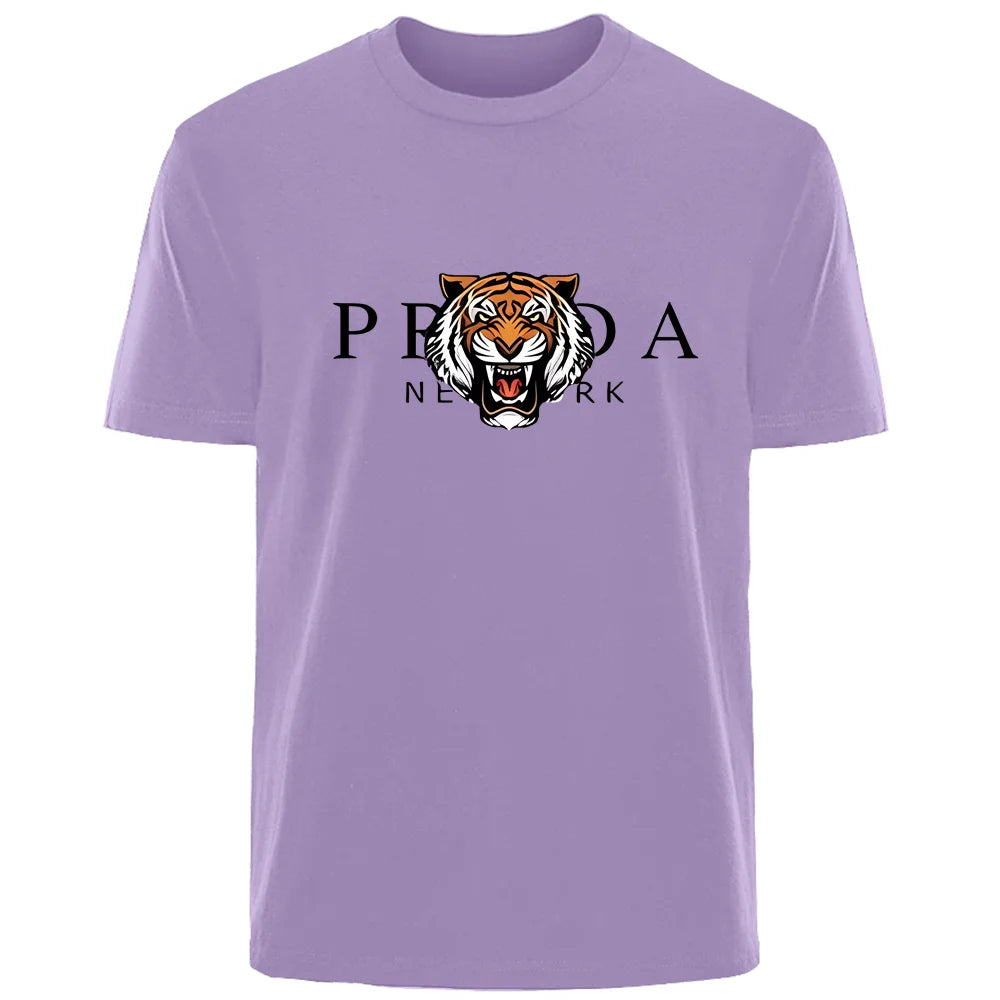 Männer T-Shirt Tiger Herrenmode Shirts Hemden Streetwear 100% Baumwolle Tank Top