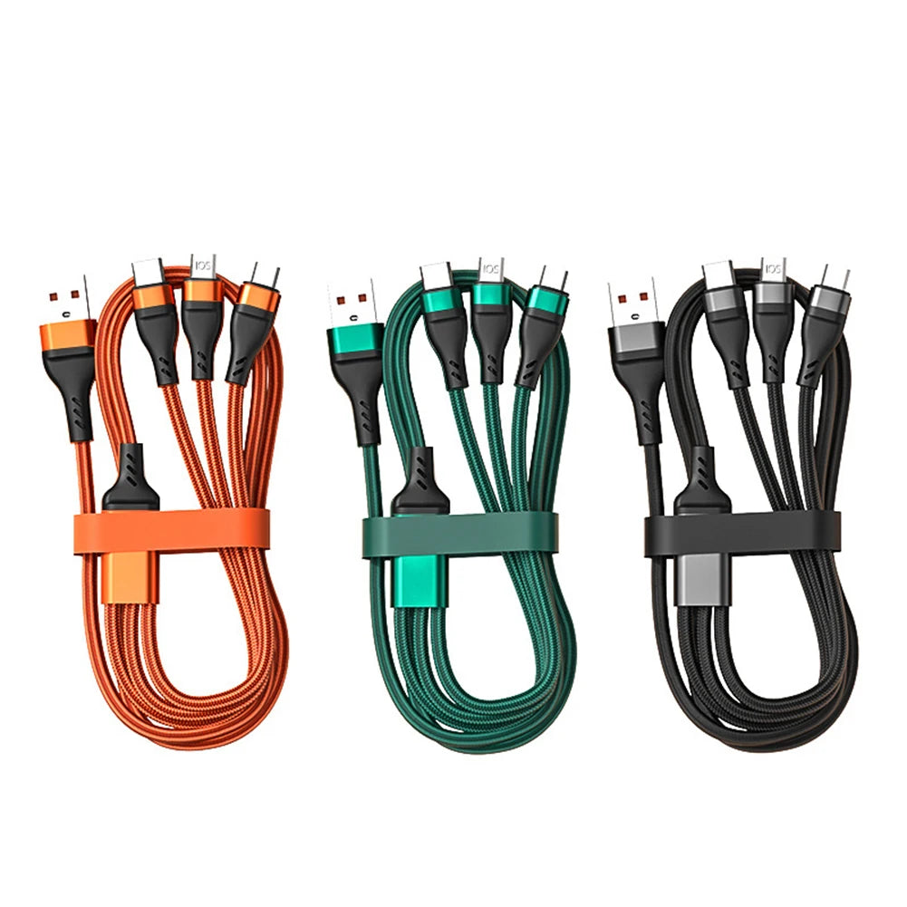 3 in 1 Ladekabel USB Typ C Schnell Datenkabel für Samsung Huawei Handy Schnellladekabel