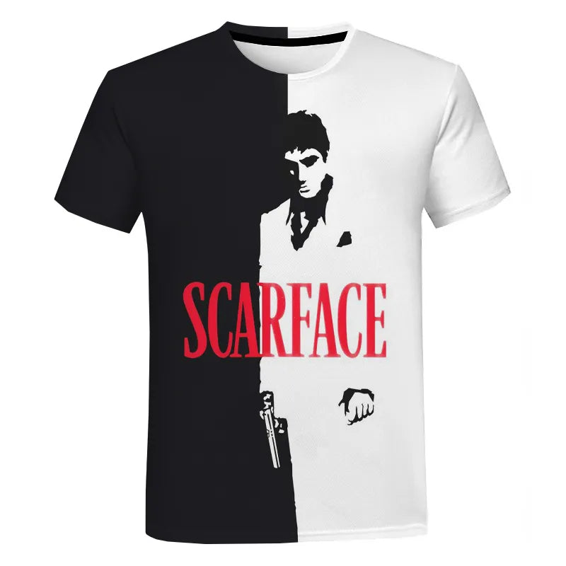 Herren Fashion Vintage 3D T-Shirt Rundhals Unisex Sommer Streetwear