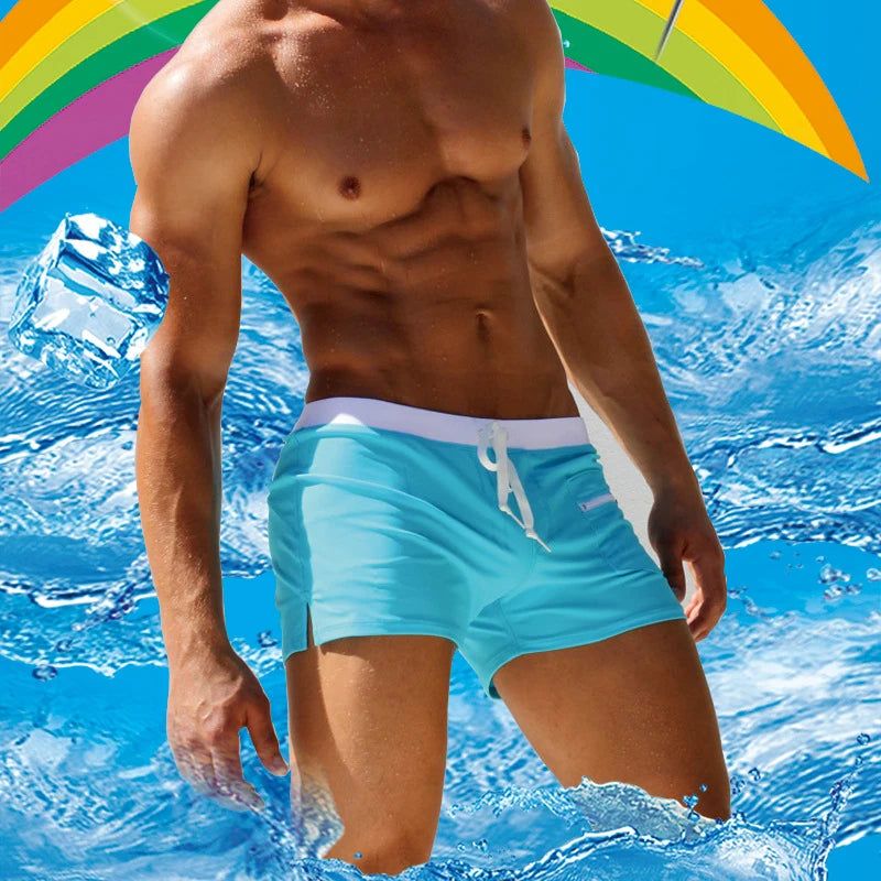 Herren Badehose Badeshort Kurze Hose Shorts Schwimmhose 100% Polyester Bermuda