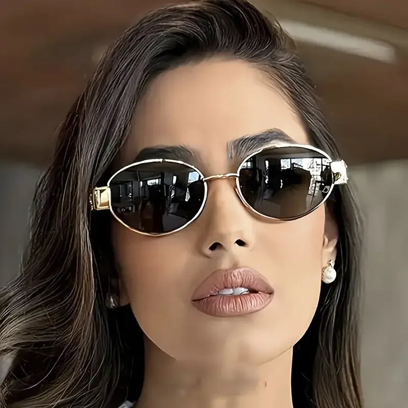 Damen Sonnenbrille Designer Luxus Brille Quadratische Übergröße Gläser Vintage