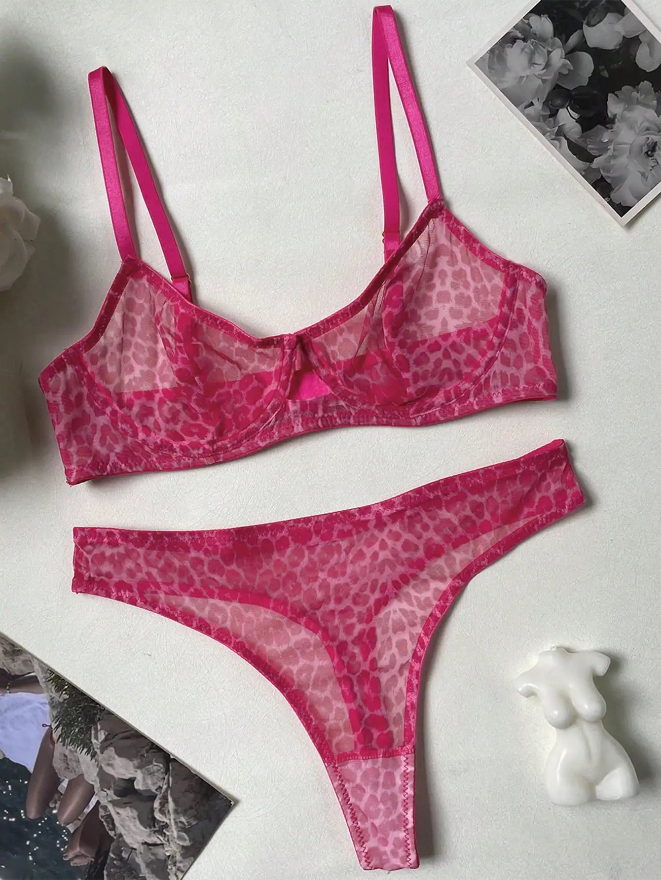Push-Up Sexy BH-Set + Slip Unterwäsche Spitze Dessous Reizwäsche Tanga Schlüpfer