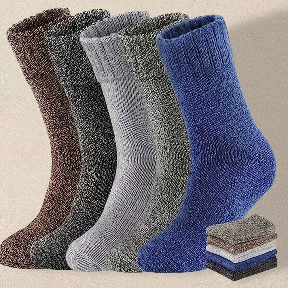 5 Paar Herren Wintersocken Socken Merinowolle Norweger Wollsocken Größe 38-45