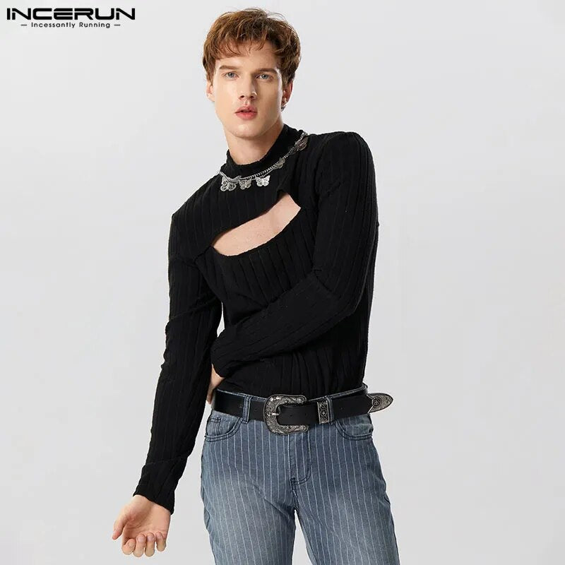 Fetisch Fashion Männer Sexy Bodysuits Herren Body Shirts Hemd Transparent Club