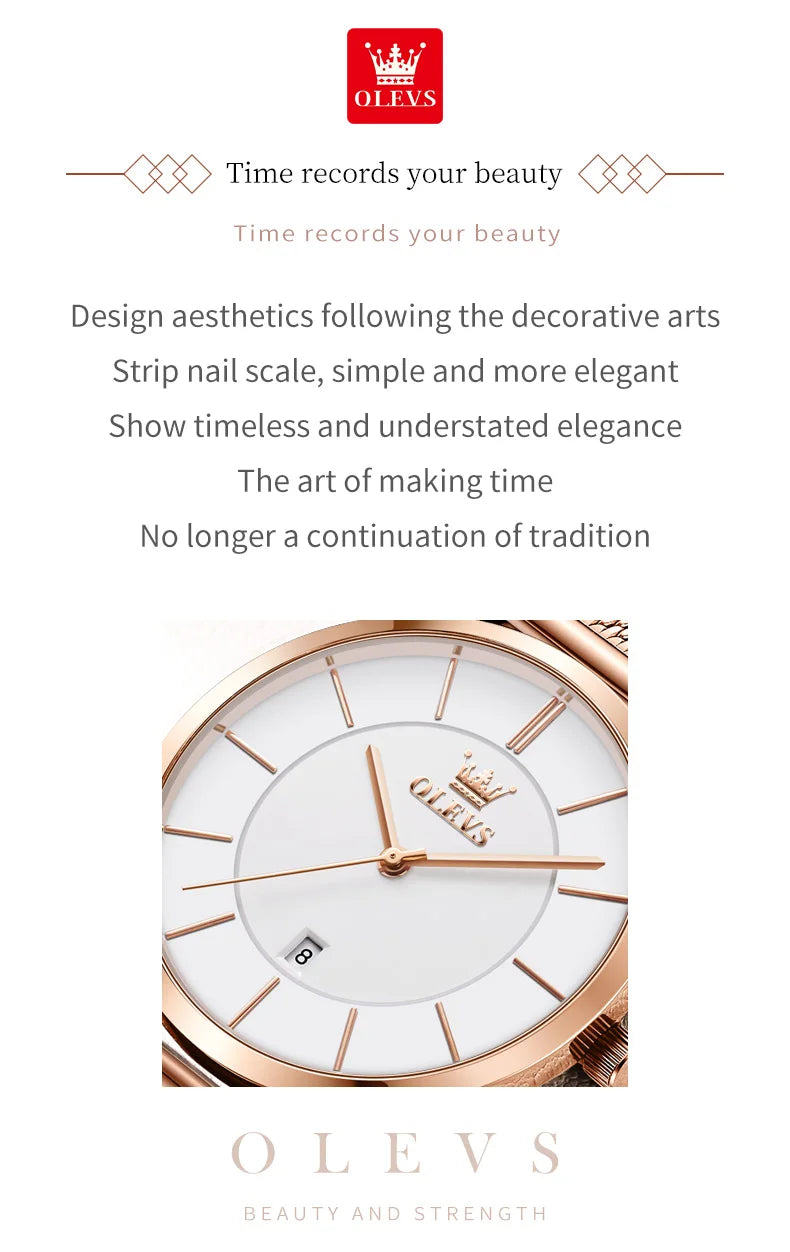 Orologio da Polso Donna Quarzo Quadrante Acciaio Inossidabile Classico Elegante