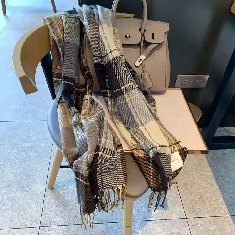Damen Schal Winterschal Stola Schlauchschal Halstuch Wollschal Strickschal Loop