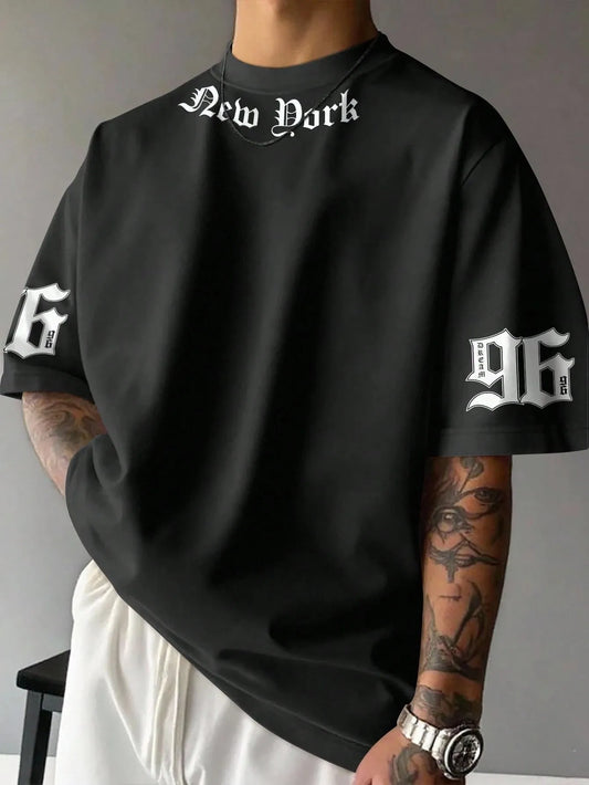 Herren T-Shirt NEW YORK Shirt Rundhals Streetwear Tank Top Hemd Polohemd