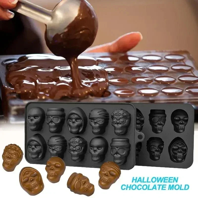 3D Silikon Eiswürfelform Schedel Skull Party Eiswürfel Cocktails Eiswürfelschale