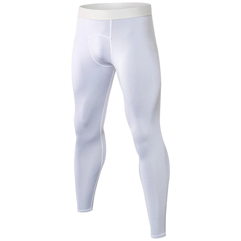 Pantaloni a Compressione da Uomo Leggings Calcio Corsa Palestra Leggins Calza
