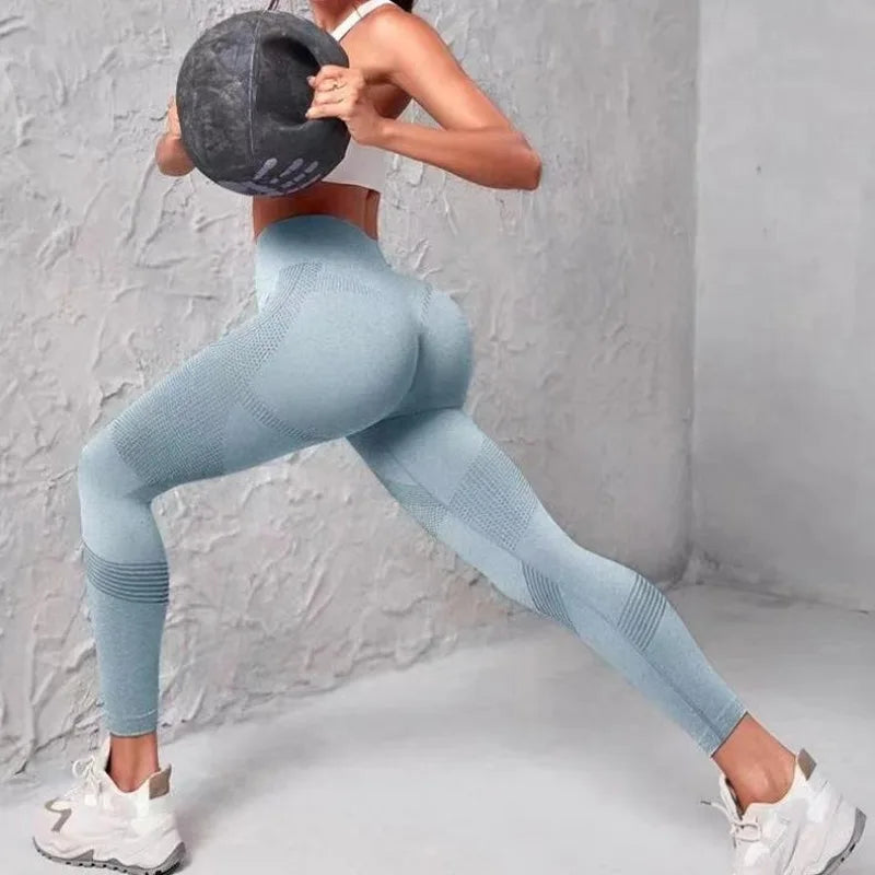 Damen Yoga Leggings Push Up Stretch Leggins Sport Hose Fitness Gym Jogginghose
