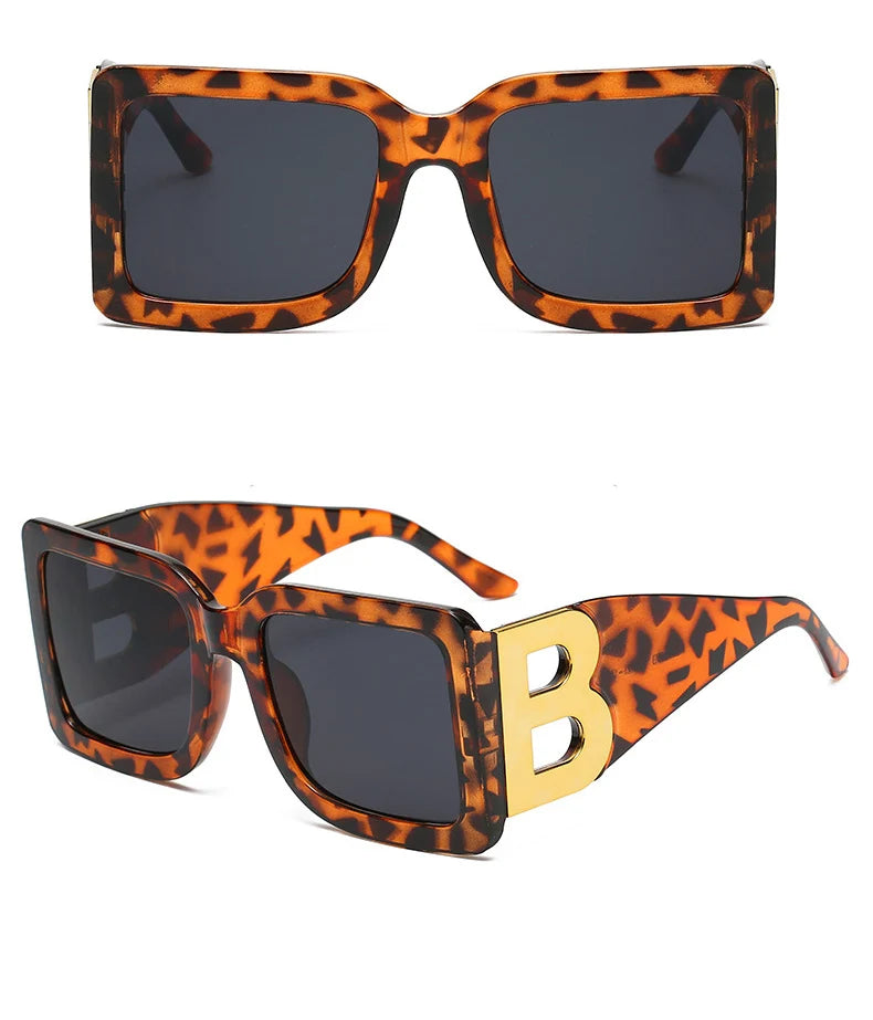 Designer Luxus Brille Sonnenbrille Damen Quadratische Übergröße Gläser Vintage