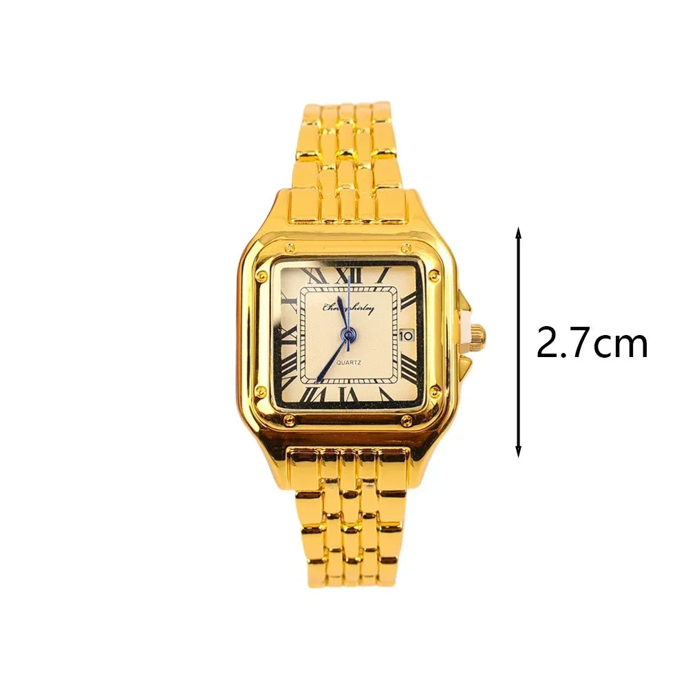 Damen Armbanduhr Quarzuhr Luxus Quartz Armband Uhr Chronograph Business Damenuhr