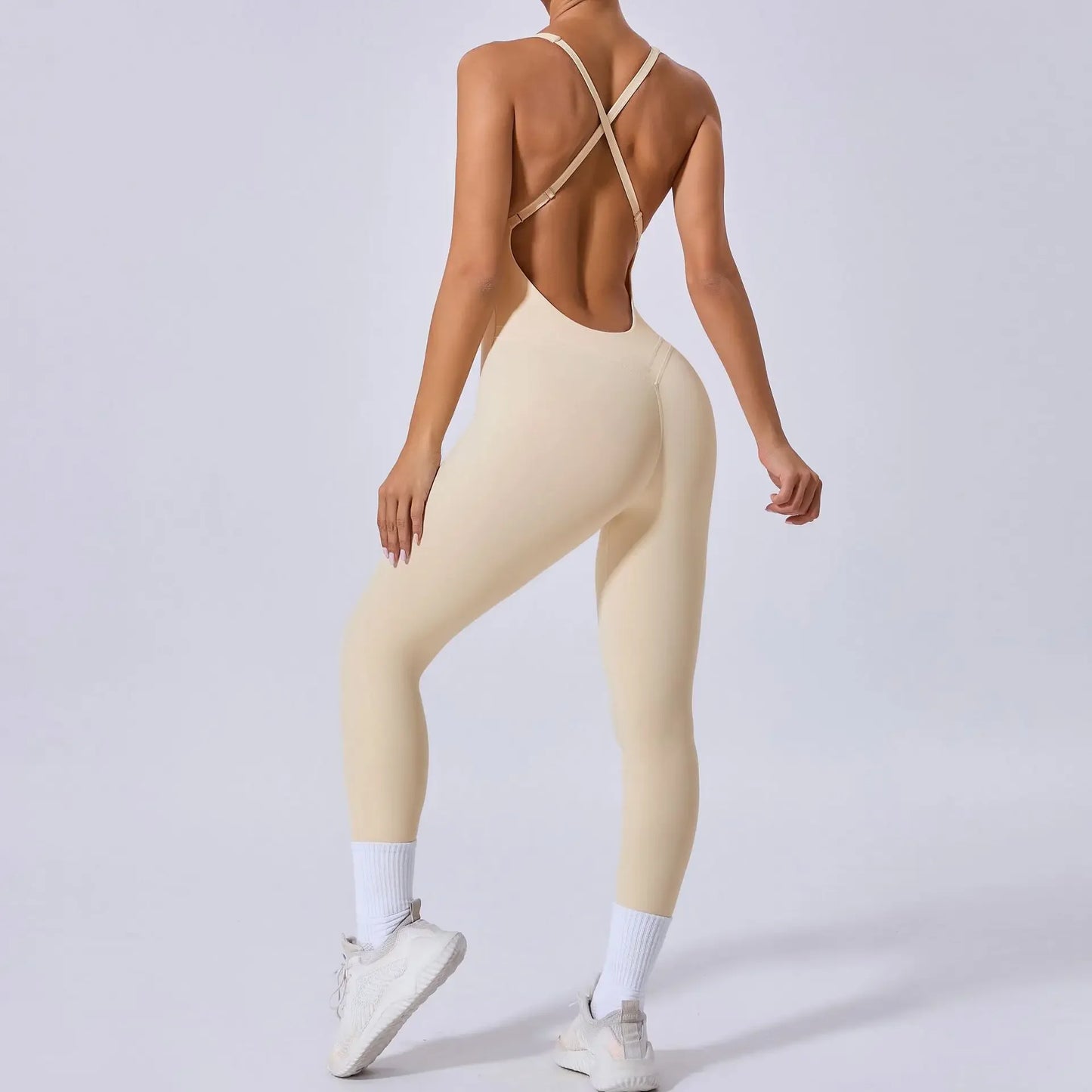 Tuta intera Sportiva Donna Rompers Pantaloni Yoga Palestra Sexy Jumpsuit Tutina
