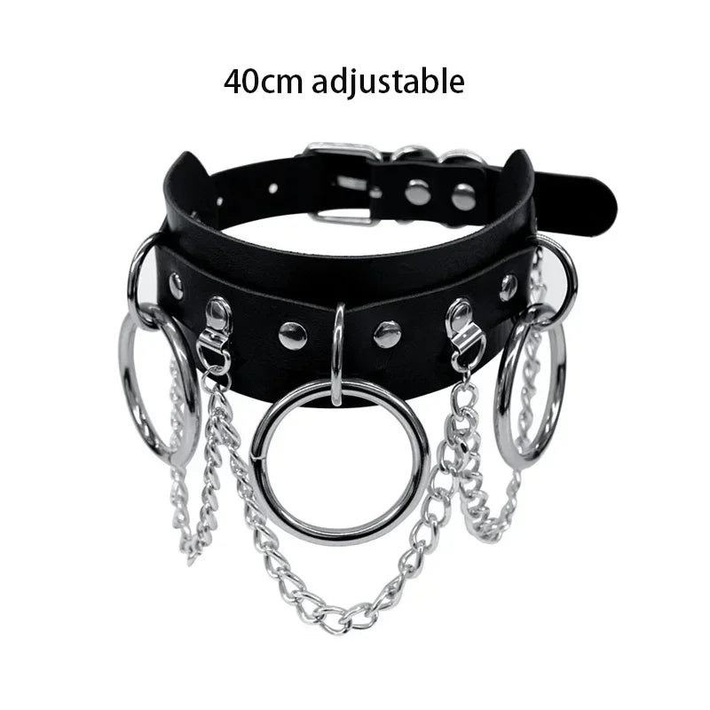 Sexy Halsband Harness Kette BH Gürtel  Punk Goth Frauen Bdsm Bondage Chocker