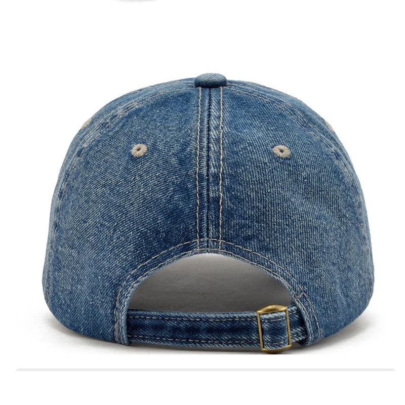 Herren Jeans Cappy Denim Look Basecap Cap Kappe gebogen Damen Baseball Cap