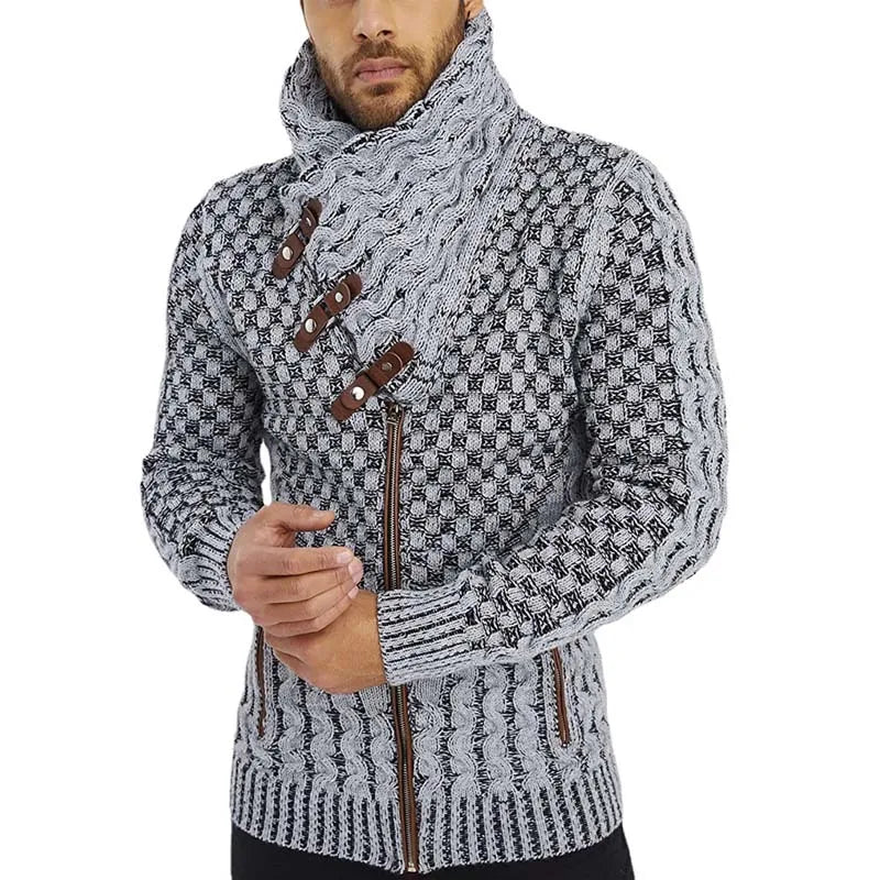 Herren Pullover Sweatshirt Troyer Pulli Sweater Stehkragen Zipper Langarmpulli