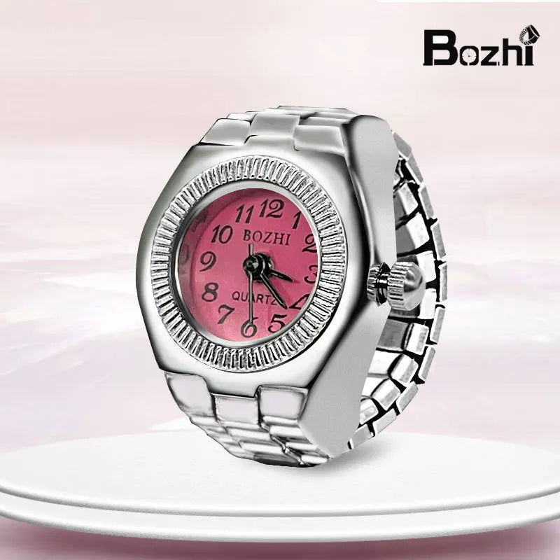 Fashion Fingeruhr Ringuhr Punk Finger Mini Uhr Quarzuhr Ring Herren Damen