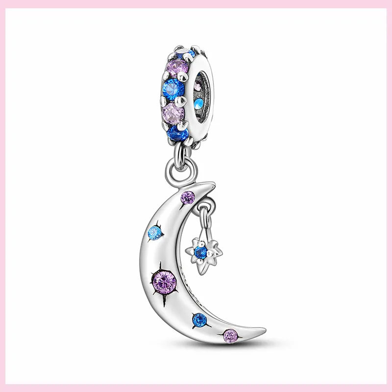 Charms Anhänger 925er Sterling Silber Armband Muranoglasperlen Damen Glas Beads
