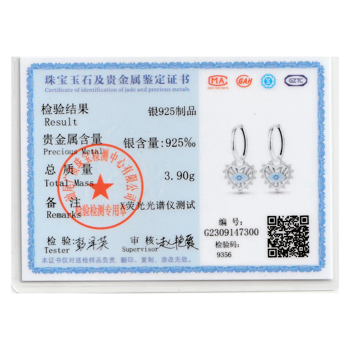 Creolen 925 Silber Ohrringe Zirkonia | Hypoallergen | Luxus Ohrstecker Geschenk