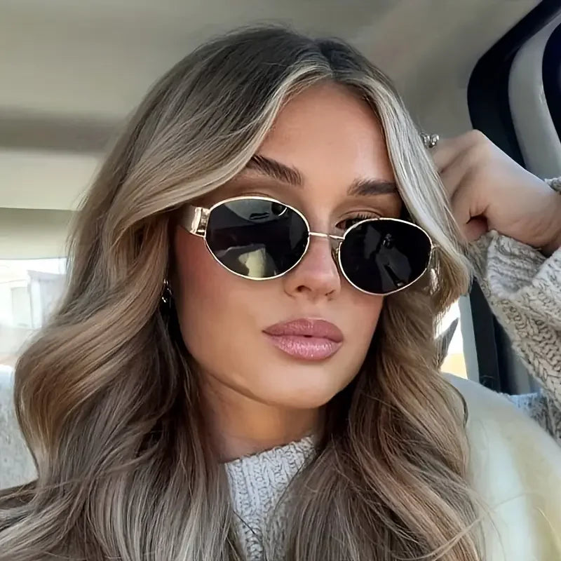 Damen Sonnenbrille Designer Luxus Brille Quadratische Übergröße Gläser Vintage